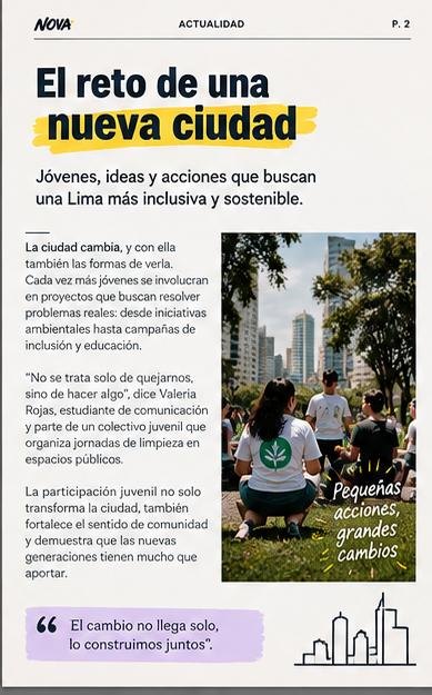 Página 2 de la edición #45 del Boletín de NOVA