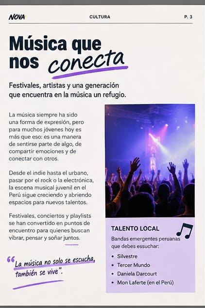 Página 3 de la edición #40 del Boletín de NOVA